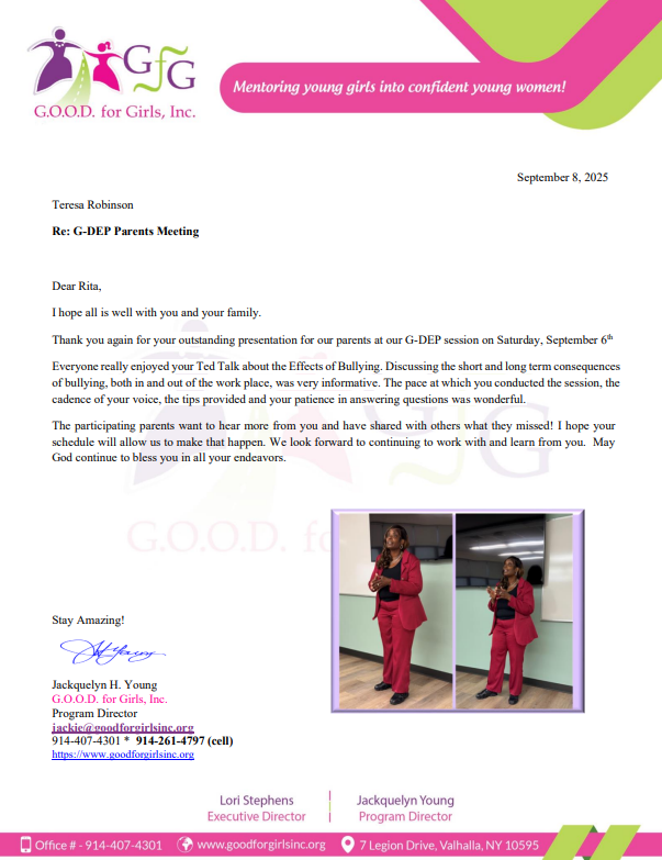 Teresa speaking invitation